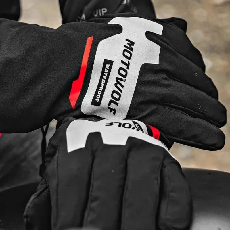 Motorcycle Gear Gloves - Autumn Winter Motorcycle Riding Gloves Waterproof