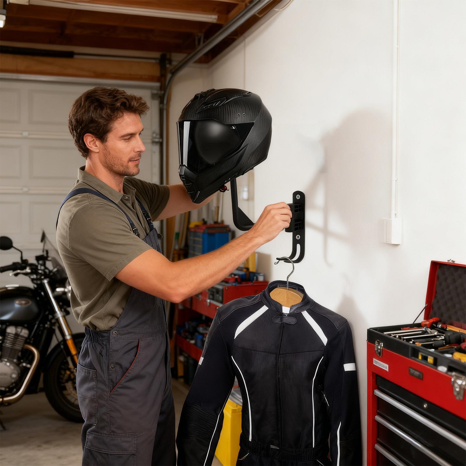 Motorcycle Helmet Rack Wall Mo - đánh giá và giá Motorcycle Gear Rack