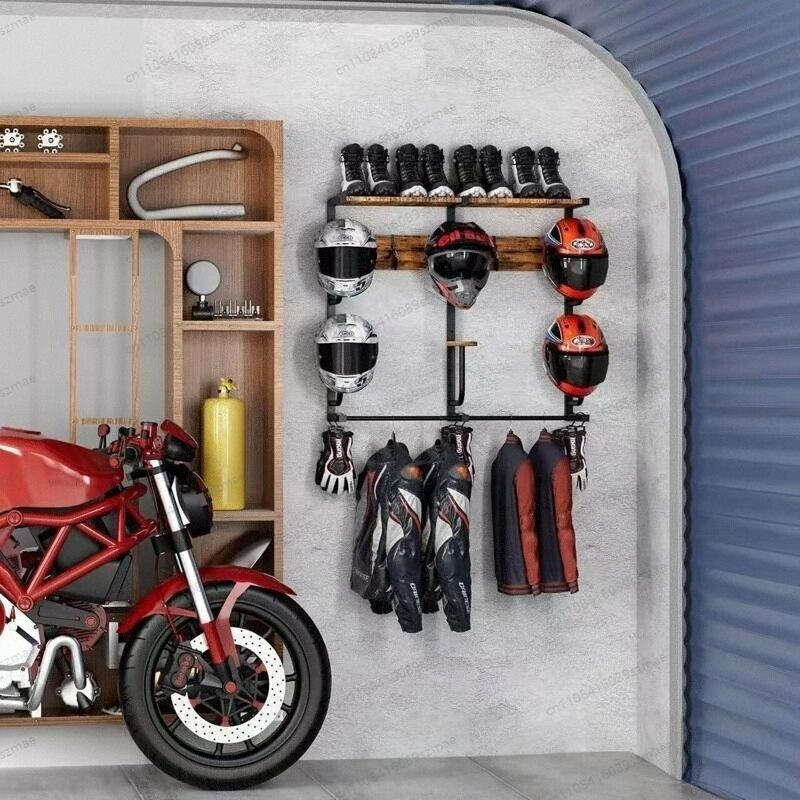Wall-mounted helmet rack, mult - đánh giá và giá Motorcycle Gear Rack