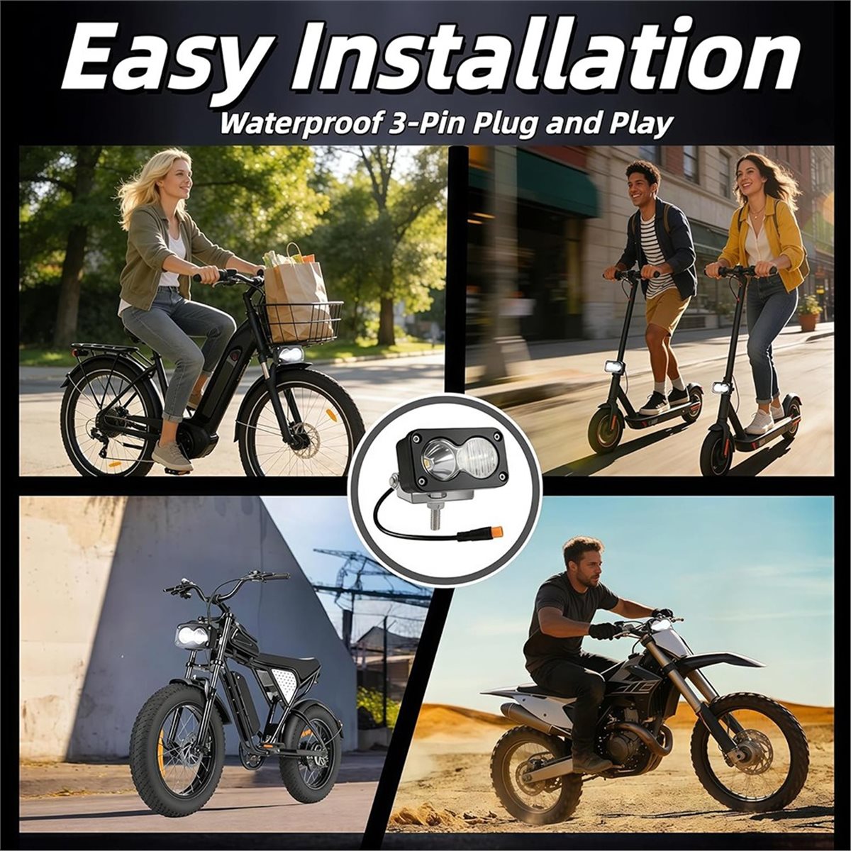 PHONE&GEAR 3inch Led Pod Spotl - đánh giá và giá Motorcycle Gear Manufacturers