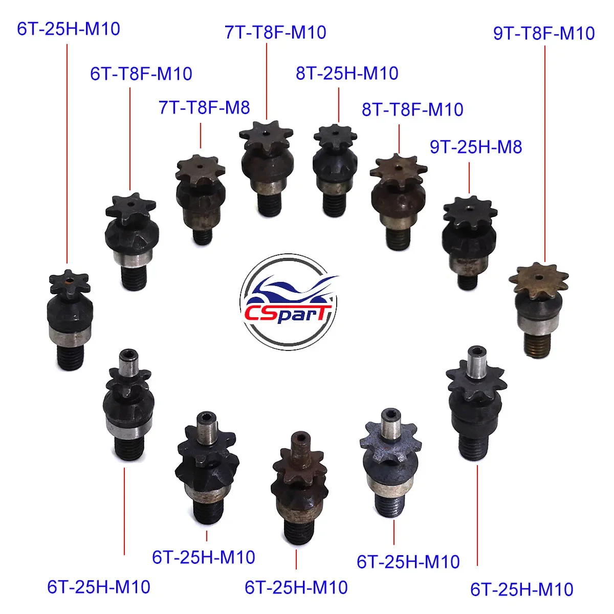 6T 7T 8T 9T 25H T8F M8 M10 Dây - đánh giá và giá Motorcycle Gear Rack