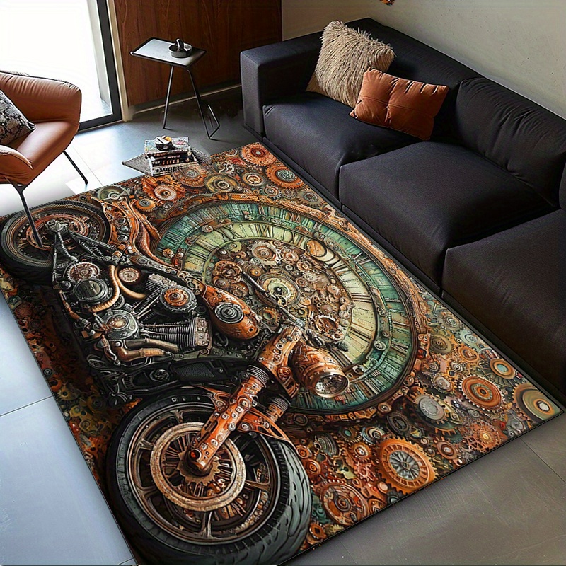 Steampunk Motorcycle Gear Rug  - đánh giá và giá Motorcycle Gear Wash