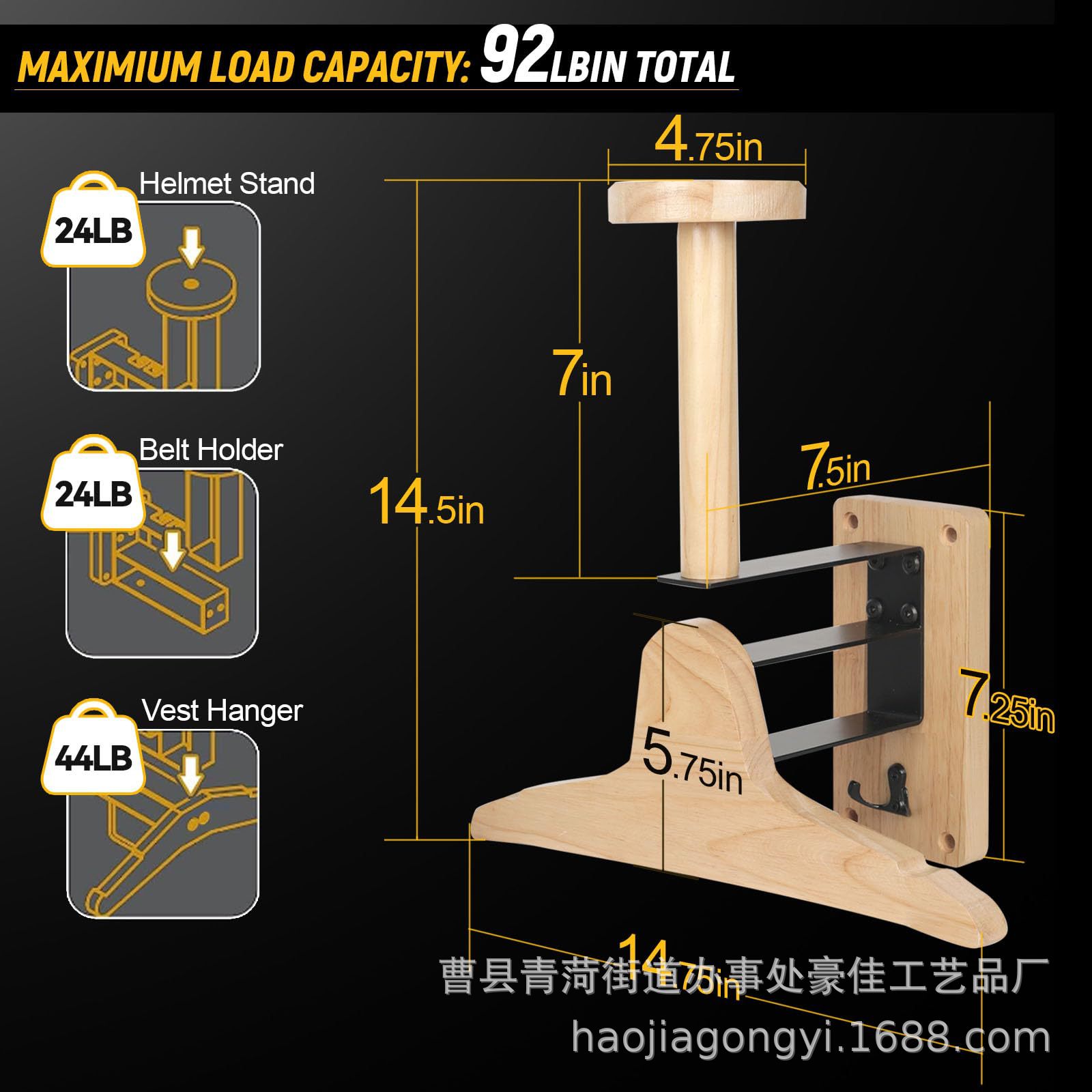 Wall‑Mount Wooden Outdoor Tact - đánh giá và giá Motorcycle Gear Rack